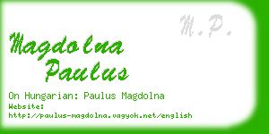 magdolna paulus business card